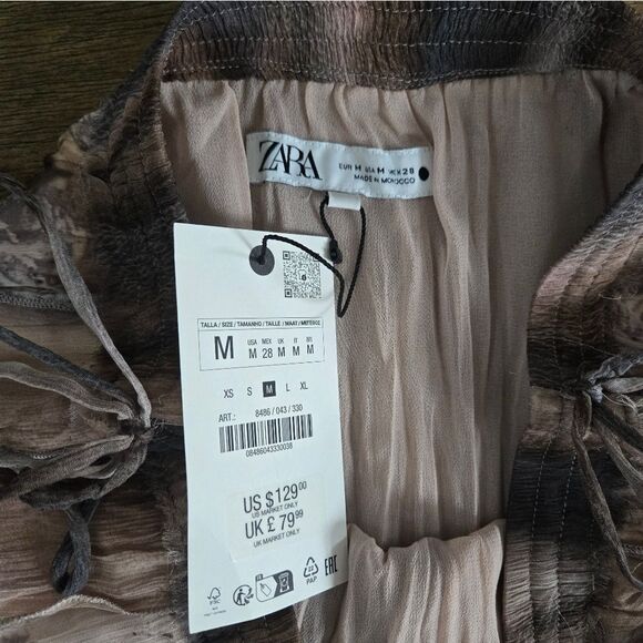 Zara flowy swing skirt printed size M - Picture 9 of 10